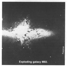 Exploding galaxy M82