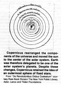 Copernicus' sun-centered universe