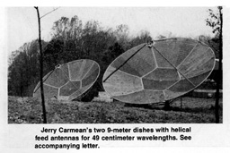 Jerry Carmean's two 9-meter dishes