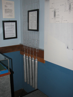 Model of the wire mesh and sash weights used on the Big Ear