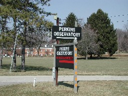 Perkins Observatory Sign